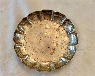 $75 - Small sterling plate #5; 4"D