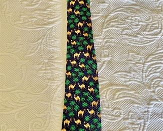 $70; Hermes #1; Camels and Palm trees silk tie