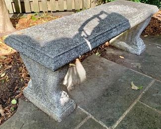 $175 - Concrete bench #2. 18"H x 16"D x 48"L