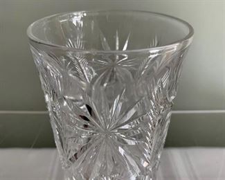 $15; Cut crystal glass. 4"H