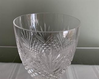 $20; Cut crystal glass with diamond and fan pattern. 3"H