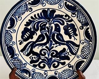 $35; #3 Blue and white ceramic dish; 9 3/4 in. (diameter)