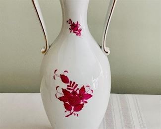 $350. Herend Chinese bouquet tall baluster vase; 13 1/2 in . (H) x 5 in. (W)