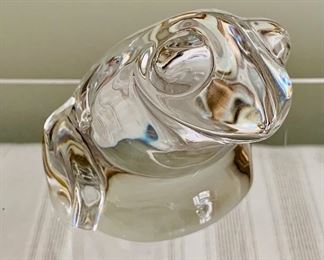 Detail; Orrefors crystal frog