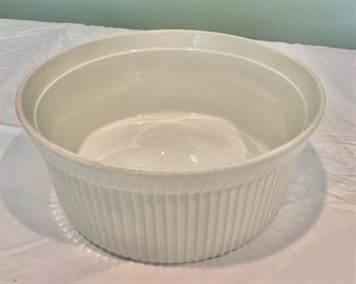 $24 - Apilco France porcelain casserole; 4 in. (H) x 8 3/4 in. (diameter)