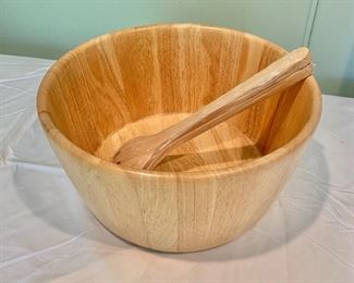 $50 - Salad bowl and servers; 7 in. (H) x 14 in. (diameter); made in Thailand