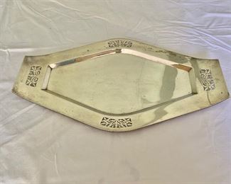 $350 - Silver platter (800); 17 in. (L) x 9 1/2 in. (W)