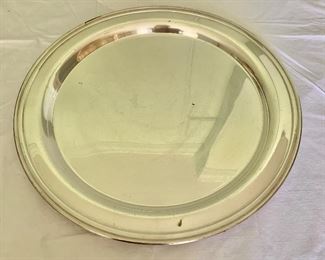 $45 - Silver plate tray; 15 in. (diameter)