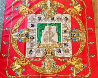 $325; Hermes scarf; Tribute to Charles Garnier (architect of Paris Opera House).  C. 1986; 100% silk; approx 36” x 36”