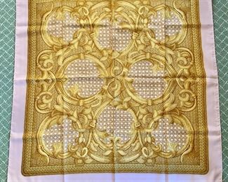 $35; Carlisle 100% silk hand finished scarf; made in Italy; approx 34” square
