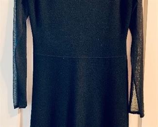 $60; Elie Tahari knit dress with long mesh sleeves; size M