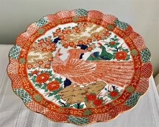 $25; Arita scalloped platter; made in Japan; 12”D