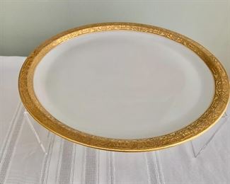 $30; Theodore Haviland  Gold rimmed Oval Serving platter; Approx 10.5” x 9” 
