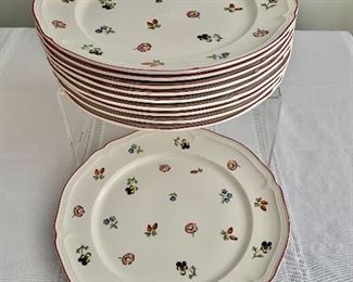 $120; Villeroy & Boch “Petite Fleur” Set of 10 dinner plates. 10.5 inches