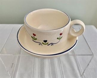 $60; Ceramic Chowder/ Chili mugs with rim; 7” diameter x 3” high; Set of 6