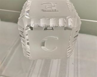 $50 - Waterford Crystal Child's ABC block - 2.5"
