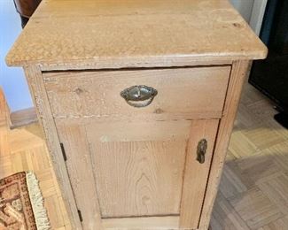 $75 - Small pine cabinet; 19”W x 13”D x 30”H - minor water marks on top