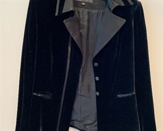 $35; Albert Nipon velvet jacket with piping; silk & rayon; Size 4