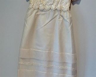 $120; Vintage Emma Domb evening dress with lace; Size 8
