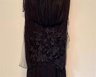 $40; Catherine Deane strapless cocktail dress with tulle appliqué; size 10