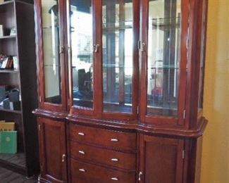 China cabinet with matching dining table and chairs