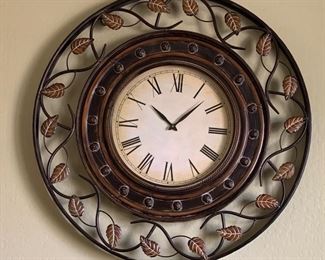 Large Metal Wall Clock