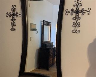 Large Hourglass Wall Mirror