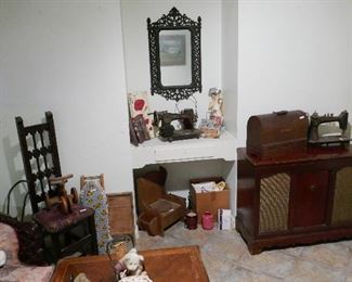 Vintage Mirrors and Sewing Machines