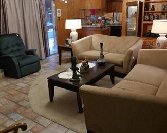 Nice Sofa and Love Seat, Coffee Tables, Lamps and more