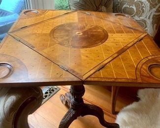 Game table (with handkerchief folding corners) by Highland House, Open measurements 27β by 27β