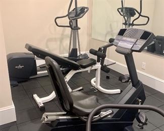 Fitness equipment by Nordic Track:
Recumbent bike SL720
Elliptical CX1050