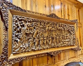 Hand carved art from Bali, 8β wide by 42β