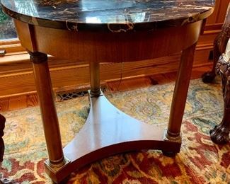 Italian marble top accent table