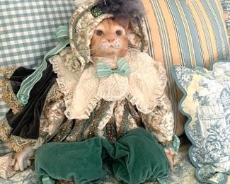 Life size porcelain faced cat