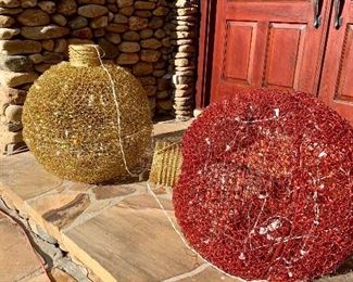 Oversized pre-lit ornaments