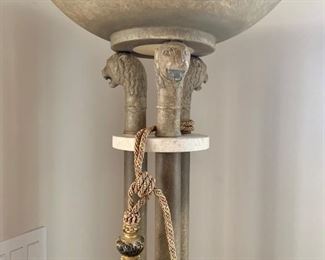 Lion head floor lamp