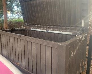 2 outdoor storage boxes