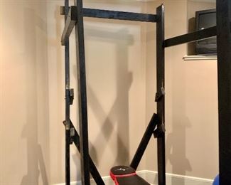 Homemade weight rack & adjustable bench