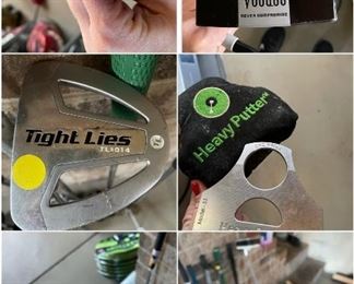 Golf putters: Ping, White Hot Tour, Tight Lies, Heavy Putter TM, Voodoo