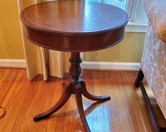$75 - drum table: 20"diameter x 26" high