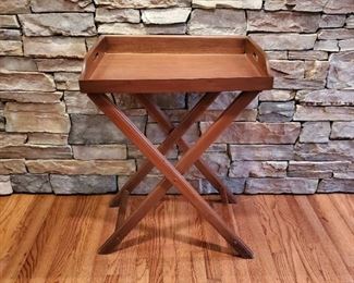 $50 - collapsible butler's table: 33" high x 23.5" wide x 18" deep