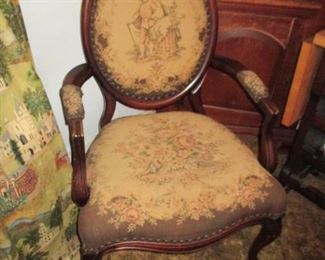Vintage Early 19th Century King Louis XVI Style Accent Chair 