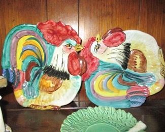 Vintage Rooster Plates