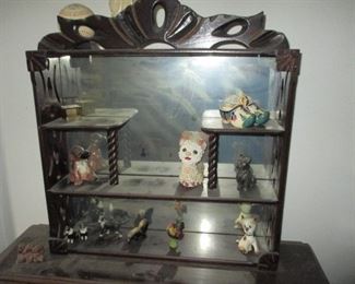 Vintage Mirrored Wall Shelf 