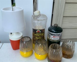 CLEARANCE  !  $3.00 NOW, WAS $10.00.............Camping Oil Lamps (B119)