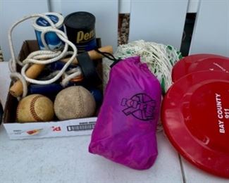 CLEARANCE!  $3.00 NOW, WAS $10.00.............Flashlight, Balls and Frisbees (B114)