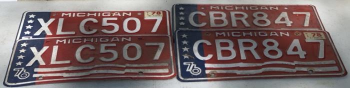 REDUCED!  $9.00 NOW, WAS $12.00............License Plates (B184)