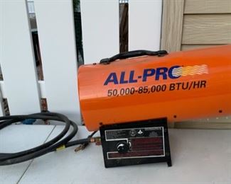 REDUCED!  $56.25 NOW, WAS $75.00...............All Pro BTU Propane Heater (B140)