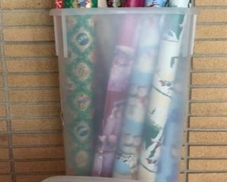 REDUCED!  $9.00 NOW, WAS $12.00..........Wrapping Paper and Storage Container  (B284)