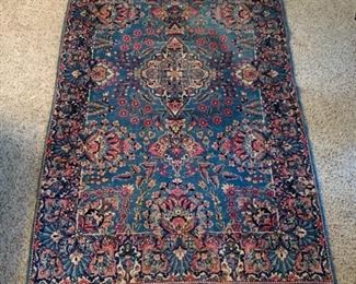 $100.00...........Vintage Hand Woven Persian Rug, Great Condition, one end slightly unraveling 59" x 35" (B421)